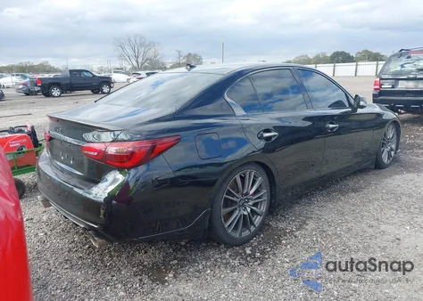 2021 Infiniti Q50 Red Sport 400 Awd из США, поврежденный, VIN JN1FV7DR5MM880045